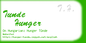 tunde hunger business card