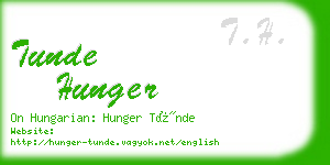 tunde hunger business card